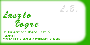 laszlo bogre business card